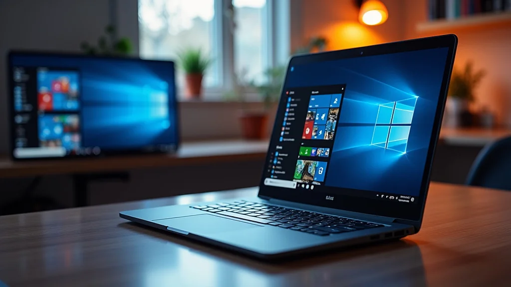 The image shows a modern laptop displaying a website with Fantastic Laptop Deals For You in the title.